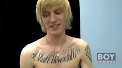 Blonde twink Dustin Dibella interview to solo play Thumb