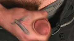 Tattooed punk Max pounds his meat in the bathroom Thumb