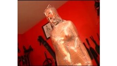 Blonde babe tied up in foil Thumb