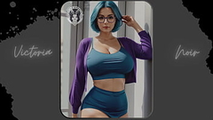 AI: Vibrant blue hair and dark glasses DOMINATRIX - Part 1 - Waifu Models #003 Thumb