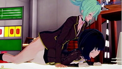 Suzu Kanade and Matsuri Kazamaki and the old man futanari sex and intense sex. - Ayakashi Triangle Hentai Thumb