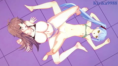 Ruri Hoshino and Sagiri Sakurai intense lesbian play. - Martian Successor Nadesico &amp_ Super Robot Wars T Hentai Thumb