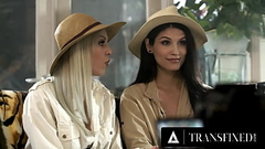 TRANSFIXED - MILF Kenzie Taylor Gets Creampied While Taming Hot Safari Lover Zariah Aura'_s Wild Cock Thumb