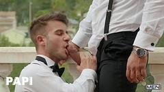 Allen King Kneels Down To Greedily Suck On Sir Peter&rsquo_s Long, Thick Dick Before Taking A Ride On It - PAPI Thumb