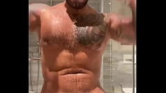 Latino ponstar show in shower and playing with feets VIKTO ROM Thumb