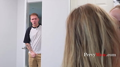 Stepson Walks In On Stepmom And Stepaunt Going All Lesbo Thumb