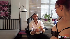 German Mature Step Mother seduce Nerd Boy to Fuck and filmed her Thumb