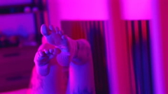 Latin Girl Sucks her Sexy Toes with Masturbation Thumb