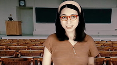 slutty student Dani gets deepthroated &amp_ fucked hard.. again (FULL MOVIE) Thumb