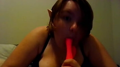 elf whore has fun with mysterious pink object Thumb