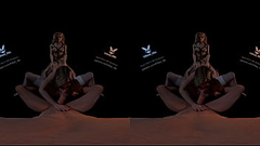 VReal 18K Spitroast FFFM orgy groupsex with orgasm and stocking, reverse gangbang, 3D CGI render Thumb