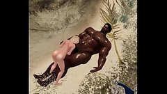 huge black football player fucks white chick on beach Thumb