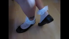 5th Avenue leather sabrinas and frilly socks, shoeplay by Isabelle-Sandrine Thumb