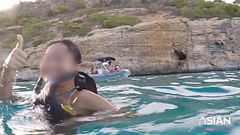 REAL Outdoor public sex, showing pussy and underwater creampie Thumb