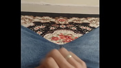 Dude jerking off at his pants Thumb