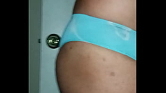 Husband wearing a wives panties Thumb