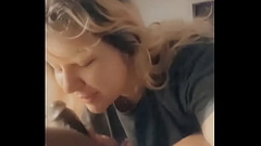 Bigbootilatte wraps her pink lips around my black cock Thumb