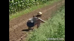 Hot blonde teen slut masturbates - Little April Thumb