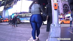 NY Candids Blue tights Thumb