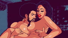 Sexy thick Ebony Moriah bounces her big butt on a bbc - Ai re rendered cartoon Thumb