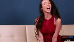Classy CFNM babe seducing male jerker with her sexy moves Thumb