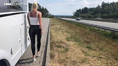 Lara CumKitten - FICK DRIVE IN on the A1 Thumb