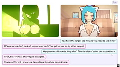Nicole Risky Job [Hentai game PornPlay ] Ep.6 she show her face on cam while sucking a big dildo Thumb