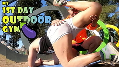 Barebacked the Coach'_s Ass - My 1st day at the Outdoor Gym - With Alex Barcelona - Cruising gay - Personal Trainer Buttfucks His Ripped Client in public place Thumb
