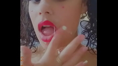 I play with the cum on my face Thumb