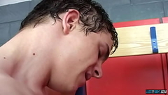 Jocks Dave Hilton and Will Forbes raw breed in locker room Thumb