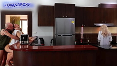 Almost caught surprise anal creampie ass fucking close to mother-in-law cooking breakfast Thumb