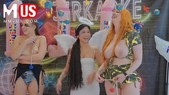 Jerkaoke - Lauren Phillips and Gia Derza Eat Each Other Out and Fuck Thumb