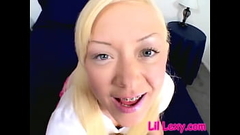 Pussy fucked Lil Lexy lays down Thumb