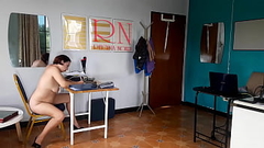 Nudist secretary. Naked employee in the office. Nude bitch is not shy about her boss. Nude office. Tits, nipples, ass, pussy 1 Thumb