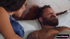 SacredShemale.com - TS Eva Maxim and babe anal fuck her bf Thumb