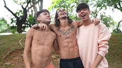 Making Of - Caco Foxx &amp_ Enzo Matteuz &amp_ Hanry Onlyjapa - Bareback (O Safado do parque) Thumb