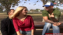 Cuckold watch his busty blonde Wife enjoy another big cock Thumb
