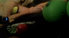 thick dildo slut takes it deep in the ass. voyeur view. feet! Thumb