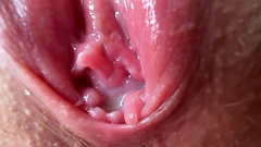 Extremely close-up wet juicy pussy Thumb