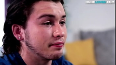 Hunky amateur jerks his unshaven shaft until spraying jizz Thumb