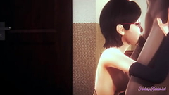 Naruto Hentai - Sarada Blowjob with POV (Uncensored) - Japanese Asian Manga anime game porn Thumb