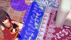 KonoSuba Hentai - Megumin Handjob with cumshot in her face - Japanese Asian Manga anime game porn Thumb