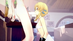 Genshin Impact Hentai - Lumine blowjob and fucked by Razor - Japanese Asian manga anime game porn Thumb
