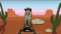 Blonde Teen cowgirl rides sybian Thumb