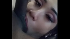 Eva Yi stuffs black balls in her mouth Thumb