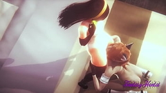 Incredibles Hentai 3D - Violette Handjob, blowjob, cunnilingus and fucked - Disney Japanese manga anime porn Thumb