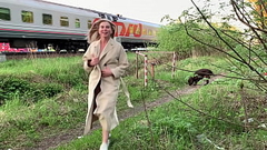 SugarNadya decided to show her sexy body to the whole train Thumb