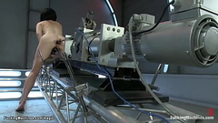Petite babe fucked by huge machines Thumb