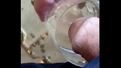 Public beer garden wank and piss in glass Thumb