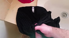 Cumming on my wifes panties Thumb